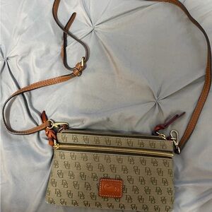 Dooney & Bourke Olive and Tan Crossbody Bag